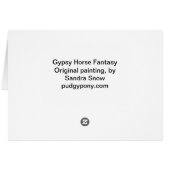Gypsy Horse Fantasy Cards (Back Horizontal)