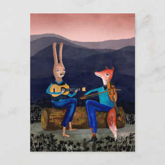Gypsy Jazz - Cute Animals Playing Music Card