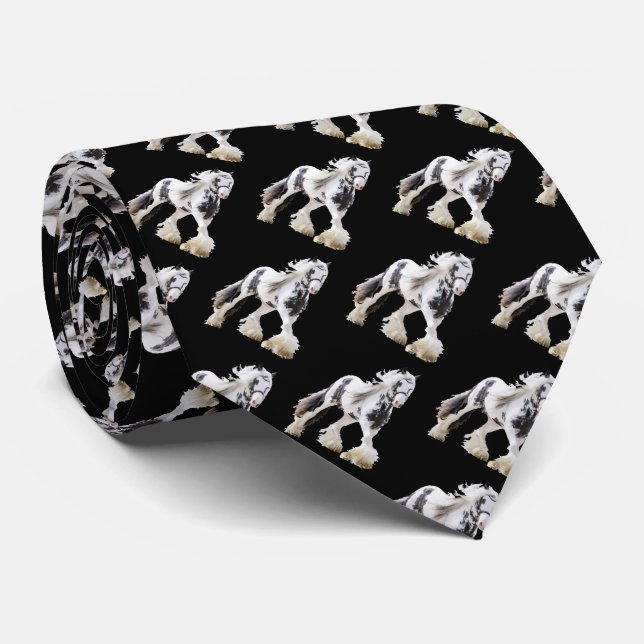 Gypsy Mare Stallion Draft Horse Neck Tie (Rolled)