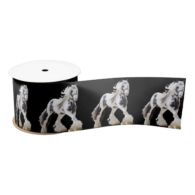 Gypsy Mare Stallion Draft Horse Satin Ribbon (Spool)