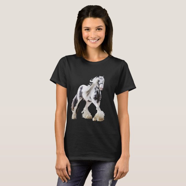 Gypsy Mare Stallion Draft Horse T-Shirt (Front Full)