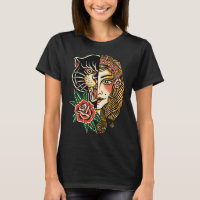 Gypsy Panther American Traditional Tattoo Ink Old