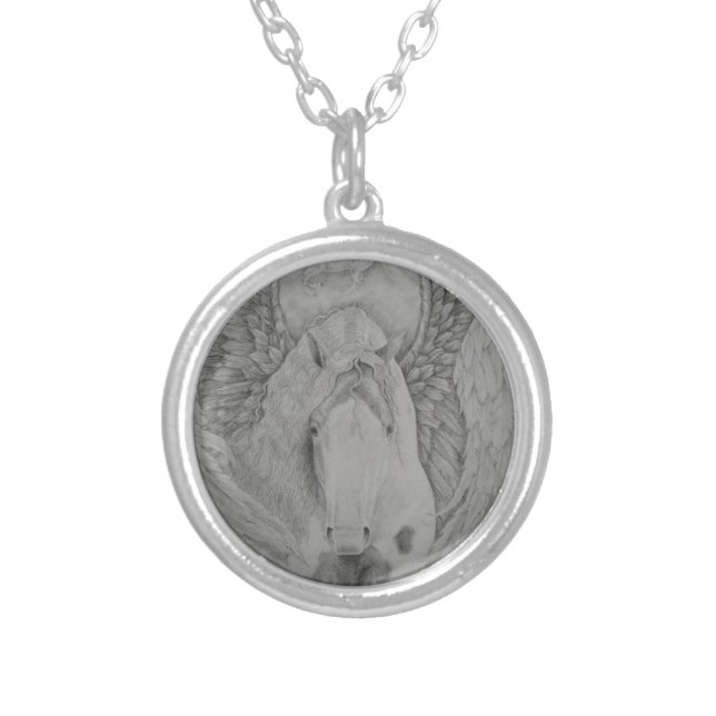 Gypsy Pegasus silver necklace (Front)