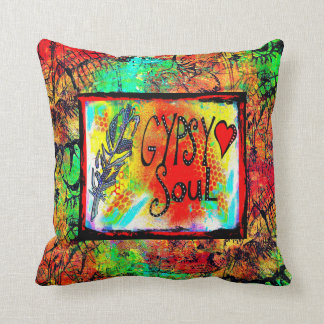 Gypsy Pillow with Feather and Heart Mom Gift