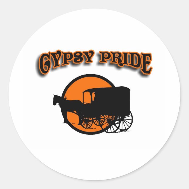 Gypsy Pride Traditional Caravan Classic Round Sticker (Front)