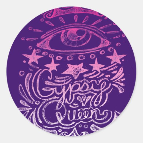 Gypsy Queen Classic Round Sticker