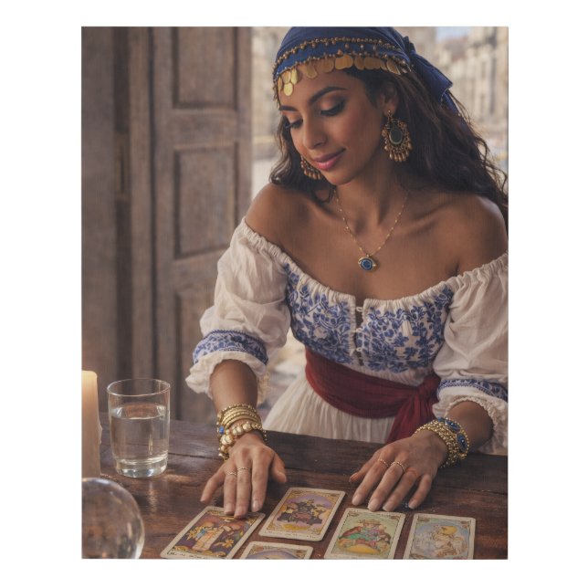 gypsy reading cards canvas 16x20 (Front)