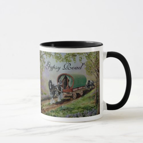 Gypsy Road Vanner stallion horse caravan poem Mug