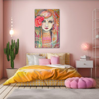 Gypsy Rose Bohemian Beauty Canvas Art