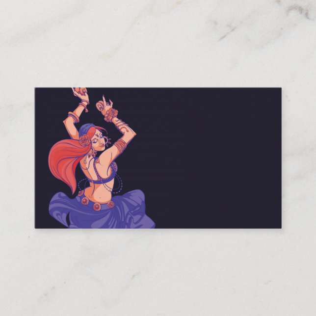 Gypsy tribal dancer dance with cymbals loyalty card (Front)