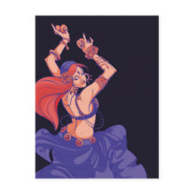 Gypsy tribal dancer dance with cymbals