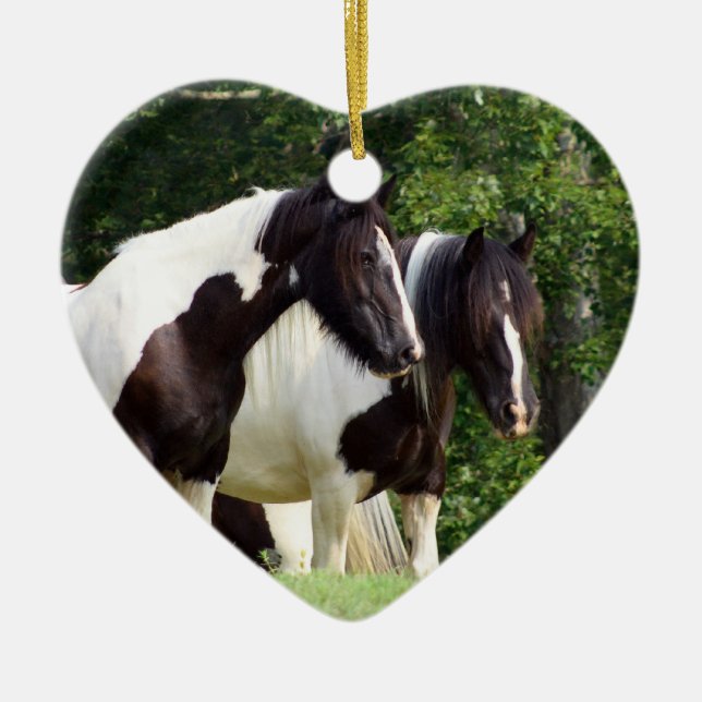 Gypsy Vanner Ceramic Ornament (Front)