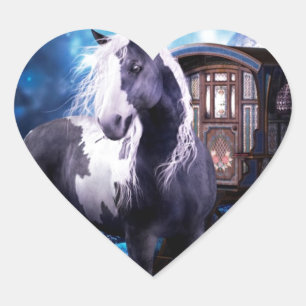 Gypsy Vanner Dreams Heart Sticker