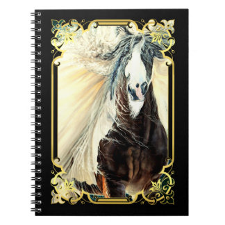 Gypsy Vanner horse/beautiful flying mane Incipio Notebook