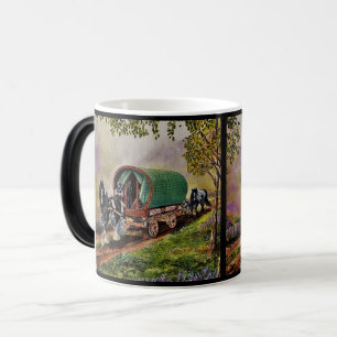 Gypsy Vanner horse Irish Caravan wagon black Color Morph Mug