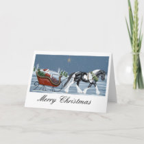 Gypsy Vanner Horse Merry Christmas Holiday Card