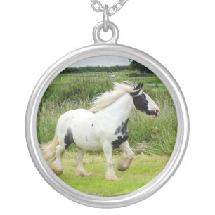 Gypsy Vanner horse trotting Necklace