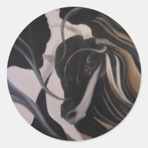 Gypsy Vanner I Classic Round Sticker