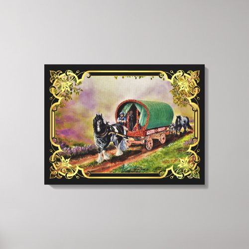 Gypsy Vanner Vardo pinto stallionMare Canvas Print