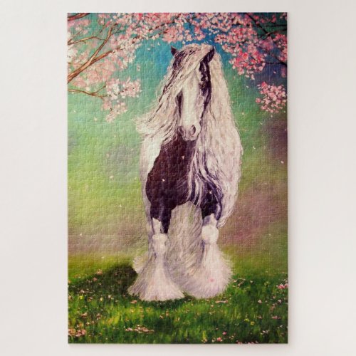 Gypsy Vanner Vardo pinto stallionMare Jigsaw Puzzle