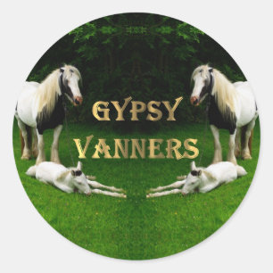 Gypsy Vanners Classic Round Sticker
