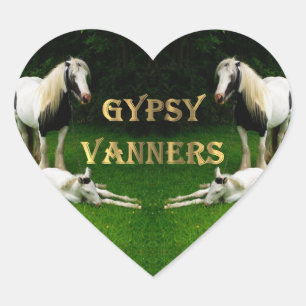 Gypsy Vanners Heart Sticker