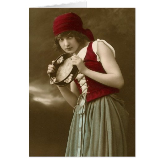 Gypsy vintage girl cards (Front)