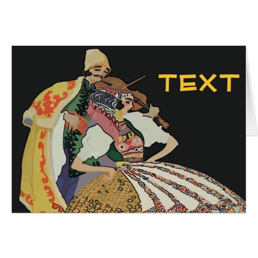 Gypsy Violin edit text Cards (Front Horizontal)