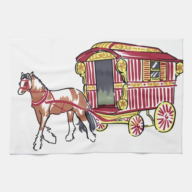 GYPSY WAGON KITCHEN TOWEL (Horizontal)