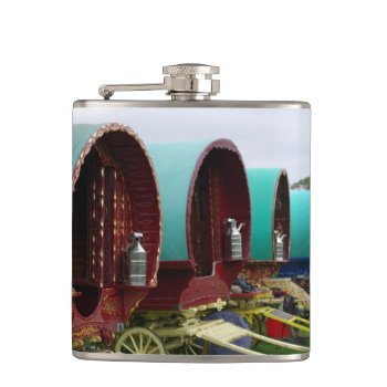 Gypsy Wagons Hip Flask by customizedgifts at Zazzle