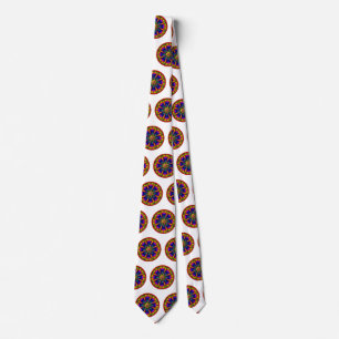 Gypsy Wheel Orange Spokes Tie