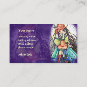 Gypsy Witch & Cat "The Visitor" Business Card