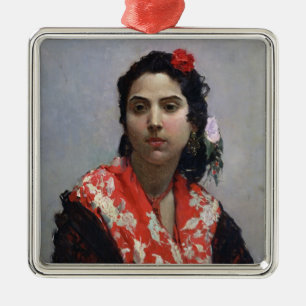 Gypsy Woman Metal Ornament