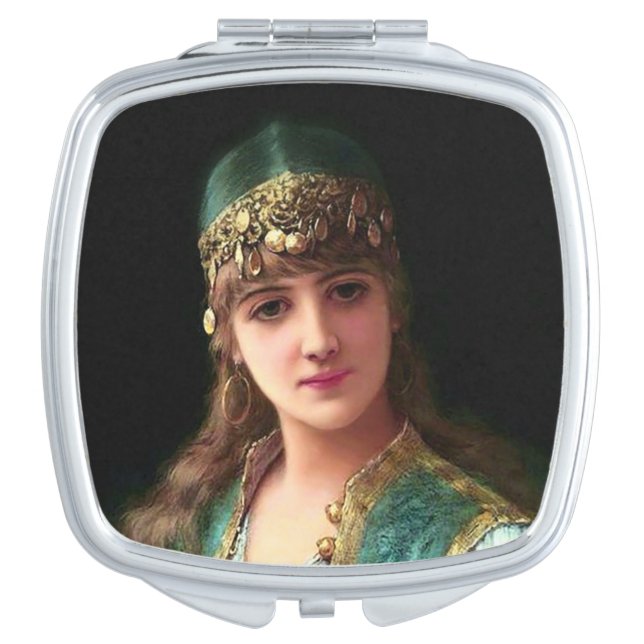 Gypsy woman victorian elegant harem bellydancer  compact mirror (Front)