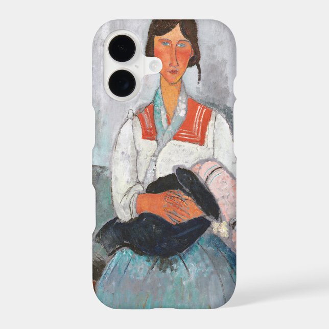 Gypsy Woman with Baby, Modigliani Case-Mate iPhone Case (Back)