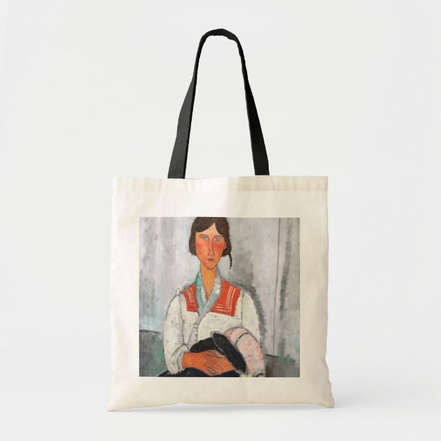 Gypsy Woman with Baby, Modigliani Tote Bag (Front)