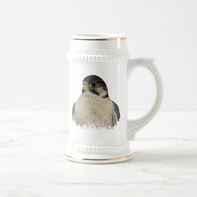 Gyrfalcon Saker Hybrid Falcon Beer Stein (Right)