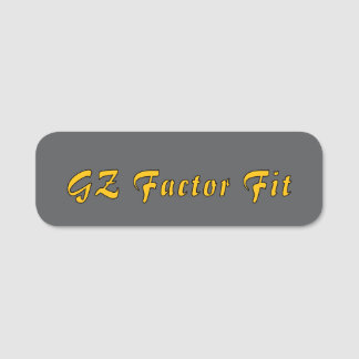 GZ Factor Fit –Custom Name Tag|Bold & Professional Tag