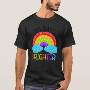 Gzbg Rainbow Pop It 100 Days Brighter Fidget Stud T-Shirt