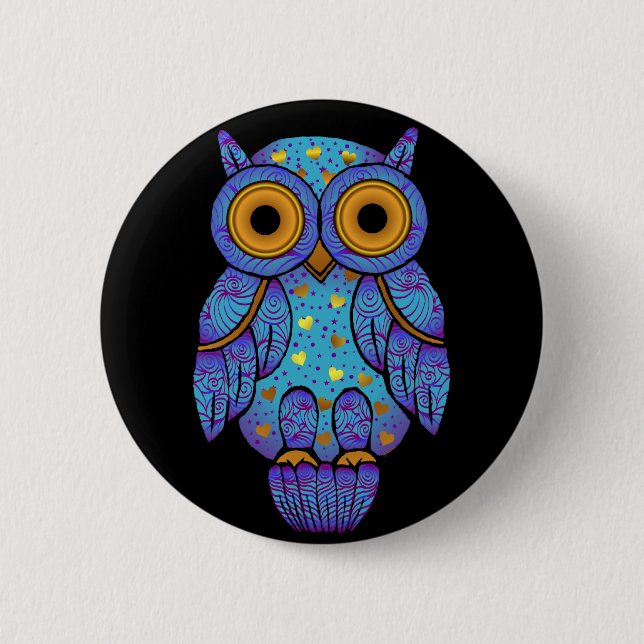 H00t Owl Midnight Madness Button (Front)