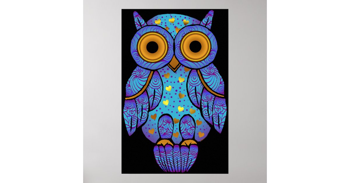 H00t Owl Midnight Madness Print | Zazzle