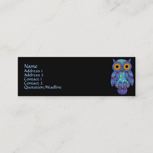 Customizable H00t Owl Profile Cards Business Cards