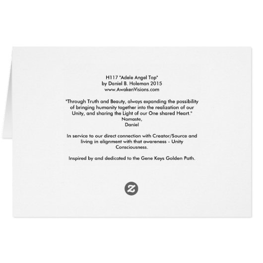 H117  Adele Angel Top Cards (Back Horizontal)