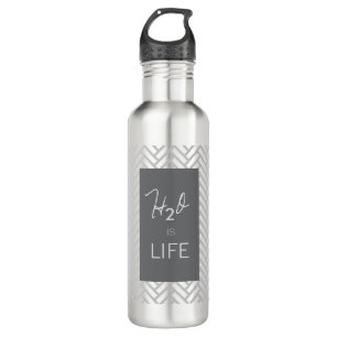 H20 is LIFE... Aluminum 24oz Sports Bottle