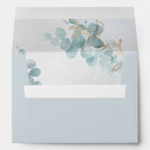 H2 Blue Gum Eucalyptus Return Address DIY Color  E Envelope