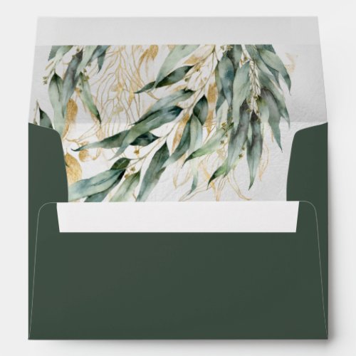 H2 Willow Eucalyptus Return Address DIY Color Envelope