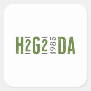 H2G2 Douglas Adams 1985 Square Sticker