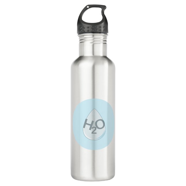 H2O Drop Stainless Steel Water Bottle (Front)
