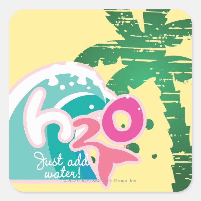H2O Logo Square Sticker (Front)