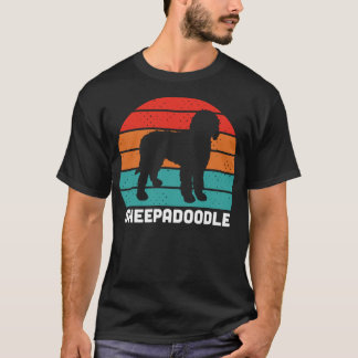 H676 Sheepadoodle Dog Silhouette 1 T-Shirt